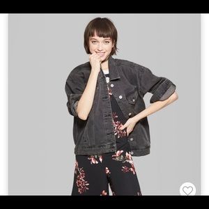 Like New - Oversized Black Jean Jacket